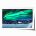 Extra large rolled print of a serene Finnish landscape with soft floral elements in pastel hues.