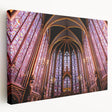 Large art depicting a Parisian street scene in muted earth tones on stretched canvas, ideal for kitchen wall decor.