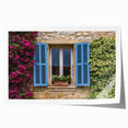 Extra large rolled print of a South France landscape with vibrant floral elements, ideal for art wall dining room decor.