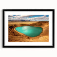 Extra large abstract art print of a vibrant, colorful Icelandic landscape on textured canvas, ideal for living room decor.