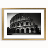 Abstract art print of Rome scenery in muted earth tones on a framed canvas, suitable for dining room decor.