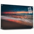 Acrylic print of a European scenery in muted earth tones, ideal for dining room decor.