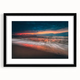 Colorful abstract art print of a European scenery in Lithuania, with vibrant hues on a textured, extra large canvas.