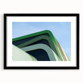Abstract art print of a vibrant, colorful European scenery on a textured, extra large canvas, ideal for living room decor.