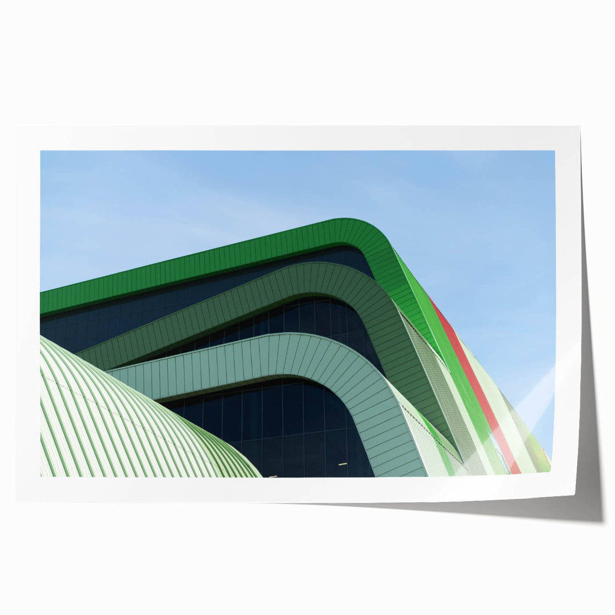 Extra large rolled print featuring a scenic view of a Polish landscape with vibrant greenery and a river.