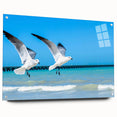 Acrylic print of a Yucatan scenery with vivid blue and green hues, ideal for dining room ambiance.