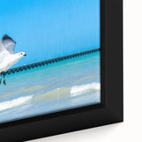 Extra large black wall art depicting a textured scene of Yucatan, Mexico, in vibrant colors on a framed canvas.