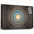 Acrylic print of a Middle Eastern landscape in muted earth tones, ideal for dining room decor.