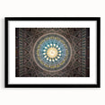 Abstract art print depicting colorful, textured scenery of Middle East Oman on a large framed canvas.