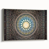Landscape art painting of a Middle-Eastern scene on framed canvas.