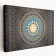 Panoramic desert landscape in Oman on large stretched canvas, featuring earthy tones, ideal for kitchen wall art.