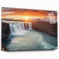 Acrylic print of a large abstract depiction of an Argentine landscape, in muted earth tones, ideal for dining room decor.