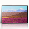 Large abstract wall art depicting a Bolivian landscape in muted earth tones on a framed acrylic.