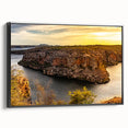 Black and white landscape art painting of a Brazilian scenery on framed canvas, ideal for bedroom wall decor.