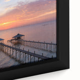 Black wall art featuring a textured Alabama scenery in vibrant colors on a framed canvas, ideal for living room decor.