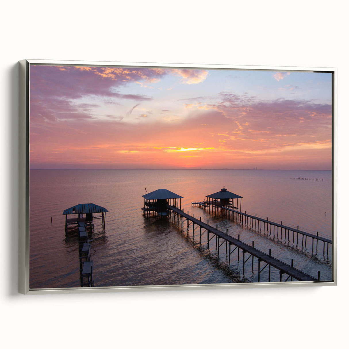 Landscape art painting of Alabama scenery on framed canvas.
