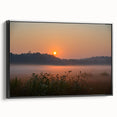 Black and white landscape art painting of Connecticut scenery on framed canvas, ideal for bedroom wall decor.