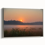 Framed canvas depicting a vintage-style Connecticut landscape in muted colors.
