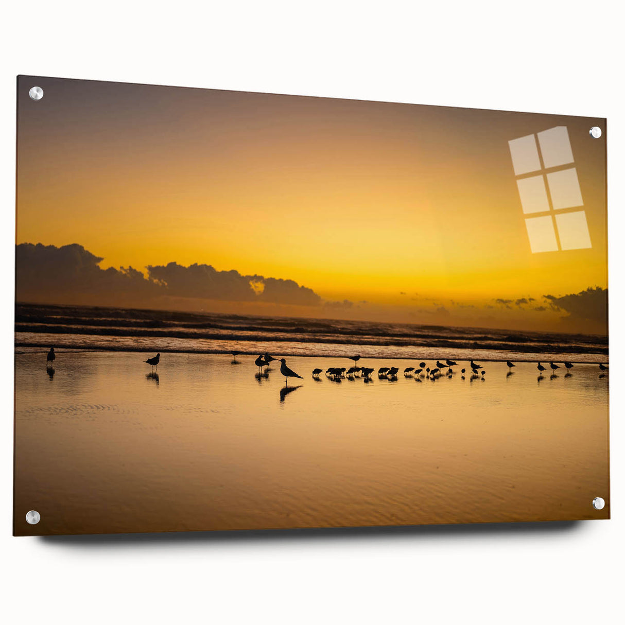 Acrylic print of a Daytona beach scene in soft pastel shades, ideal for bedroom or dining room decor.