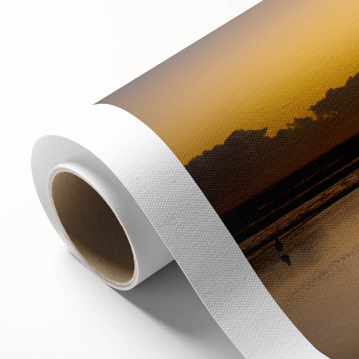 Art Deco style poster of Daytona scenery on rolled canvas, featuring muted pastel shades, ideal for nursery wall art.
