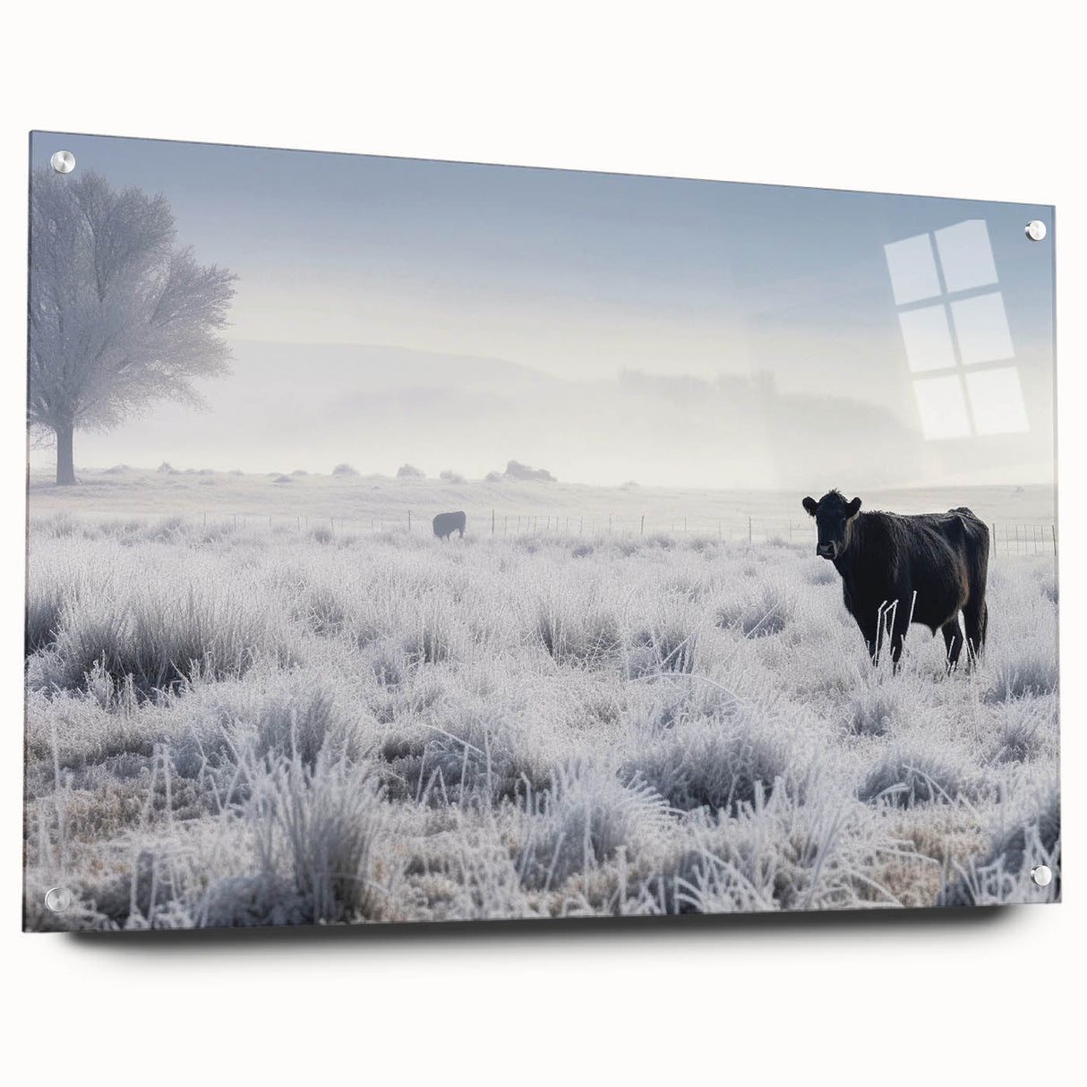 Acrylic print of a large abstract landscape in Idaho, featuring earthy tones, ideal for dining room decor.