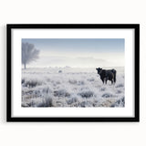 Extra large framed abstract art print featuring a colorful, textured Idaho scenery, ideal for living room decor.