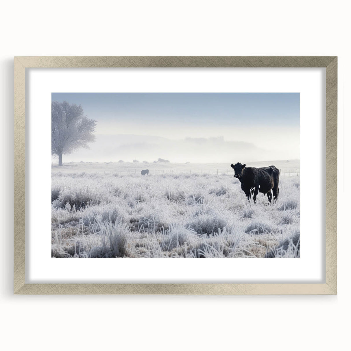 Textured abstract art print of Idaho scenery in muted earth tones, framed in silver, ideal for bedroom art.