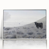 Acrylic print of Idaho scenery with muted earth tones in an art deco style, ideal for nursery wall decor.