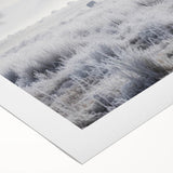 Art deco poster of Idaho scenery in muted earth tones on rolled canvas, suitable for dining room wall art.