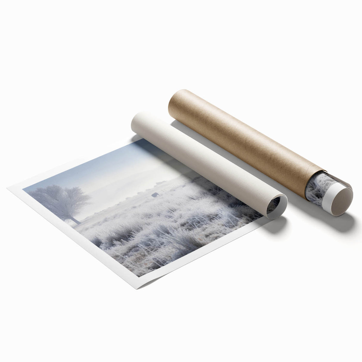 Extra large rolled print of Idaho scenery with vibrant floral elements, ideal for classy bathroom wall art.