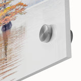 Large abstract wall art featuring a Louisiana landscape in muted earth tones on acrylic glass, ideal for dining room decor.