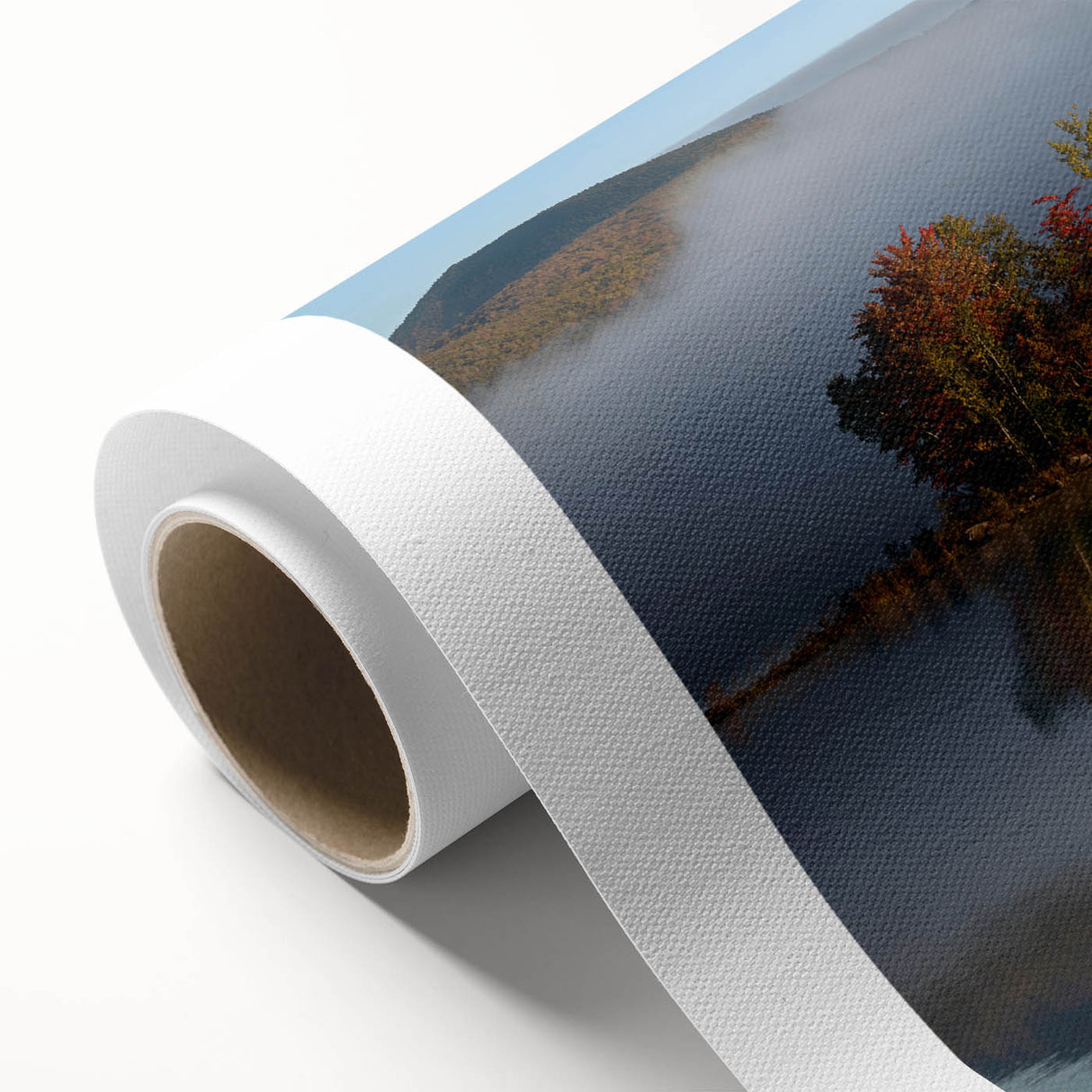 Art Deco poster of Vermont scenery in pastel colors on rolled canvas, ideal for nursery wall art.
