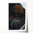 Extra large rolled print featuring a floral design in autumn colors, ideal for dining room wall art.