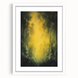 Abstract floral wall art framed in white matting, showcasing vibrant colors and elegant design, perfect for modern home decor or gallery displays.