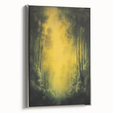 Abstract floral canvas art in a sleek silver frame, showcasing vivid colors and intricate designs, ideal for modern home decor or office aesthetics.