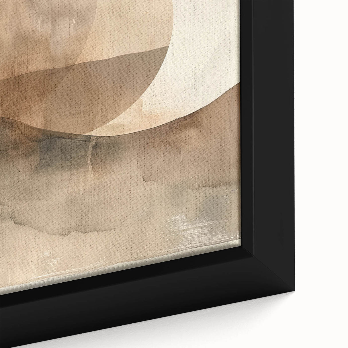 Abstract minimalist wall art featuring a blend of soft pastel colors, framed for an elegant finish, perfect for modern home decor or office settings.