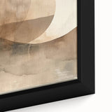 Abstract minimalist wall art featuring a blend of soft pastel colors, framed for an elegant finish, perfect for modern home decor or office settings.