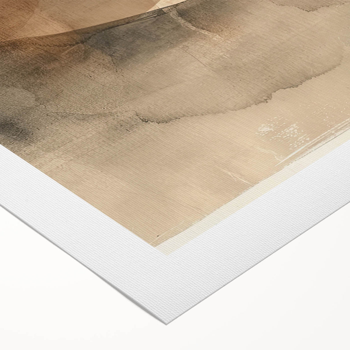 Abstract minimalist wall art on rolled canvas showcasing soft pastel colors and geometric shapes, ideal for modern home decor, packaged securely in a sturdy tube.