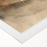 Abstract minimalist wall art on rolled canvas showcasing soft pastel colors and geometric shapes, ideal for modern home decor, packaged securely in a sturdy tube.