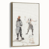 Elegant Modern Wall Art - Contemporary Sketch of Dog Trainer at Circus