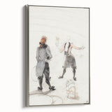 Elegant Modern Wall Art - Contemporary Sketch of Dog Trainer at Circus