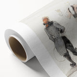 Elegant Modern Wall Art - Contemporary Sketch of Dog Trainer at Circus