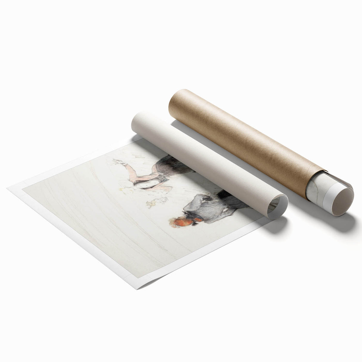 Elegant Modern Wall Art - Contemporary Sketch of Dog Trainer at Circus