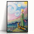 Dreamy Starry Night Girls Room Wall Art - Whimsical Nursery Print