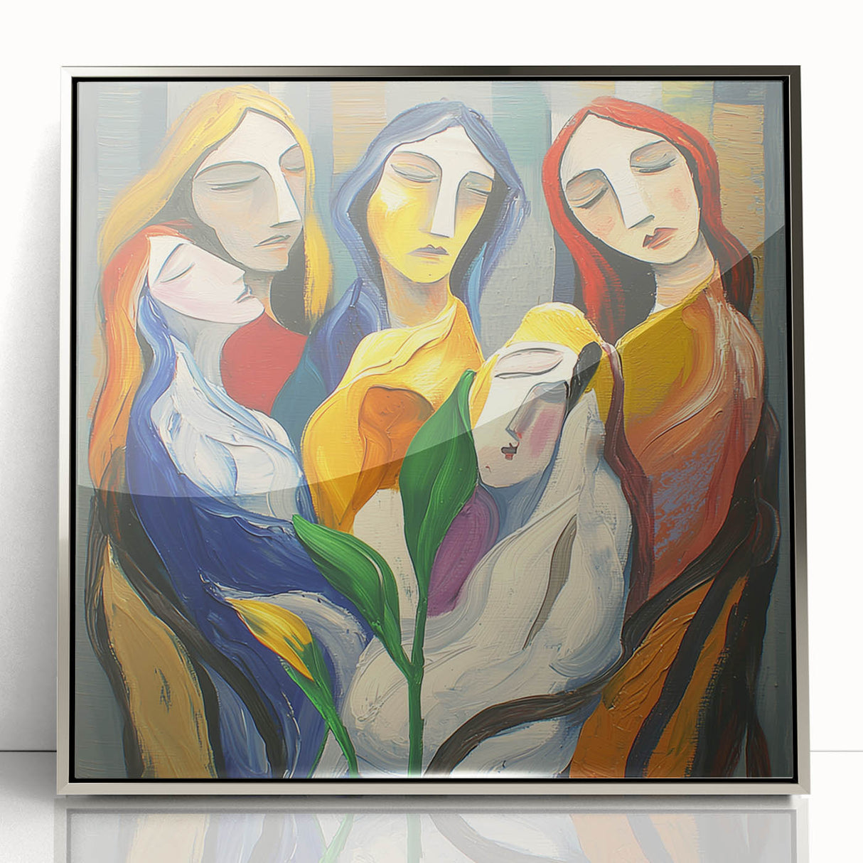 Modern Abstract Living Room Wall Art – Large Canvas & Framed Art