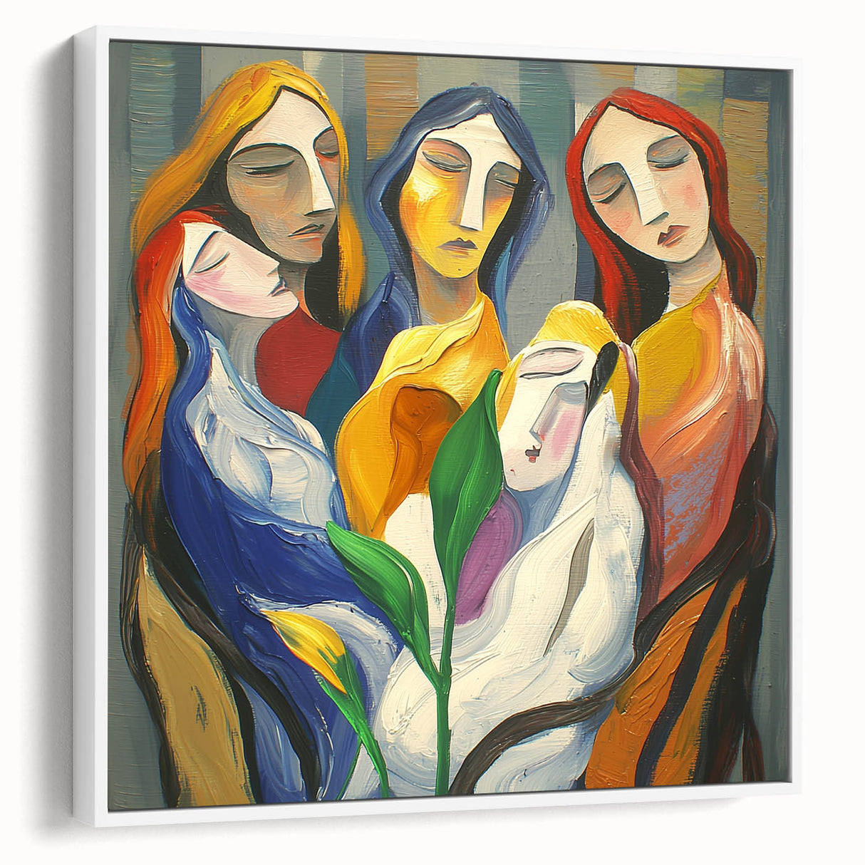 Modern Abstract Living Room Wall Art – Large Canvas & Framed Art
