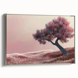 Framed canvas artwork showcasing an abstract floral design with vibrant colors and silver accents, displayed in a stylish side view to highlight its elegant presentation. Ideal for enhancing modern home decor or art collections.