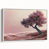 Framed canvas showcasing abstract floral design in soft pastel colors, viewed from the side, enhancing home decor with a modern artistic touch.