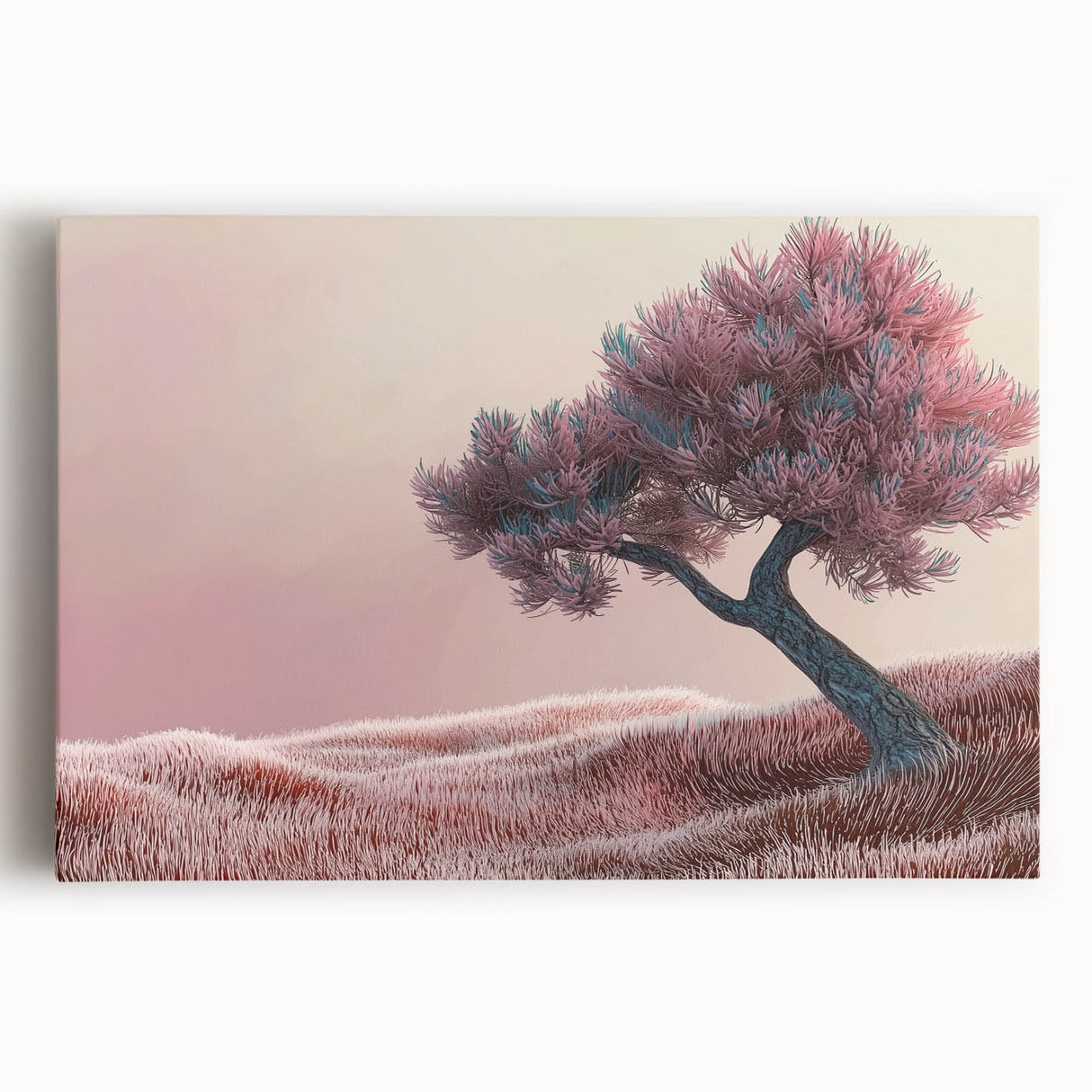 Abstract floral design on stretched canvas, showcasing vibrant colors and intricate patterns, perfect for modern home decor, wall art, or office aesthetics.