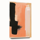 Abstract minimalist wall art displayed in a sleek acrylic frame, showcasing subtle geometric patterns and soft color gradients, ideal for modern home decor.